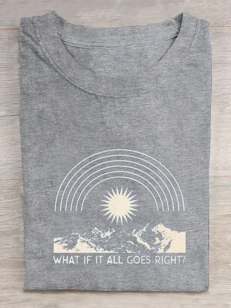 Weit Rundhals Baumwolle Lässig T-Shirt