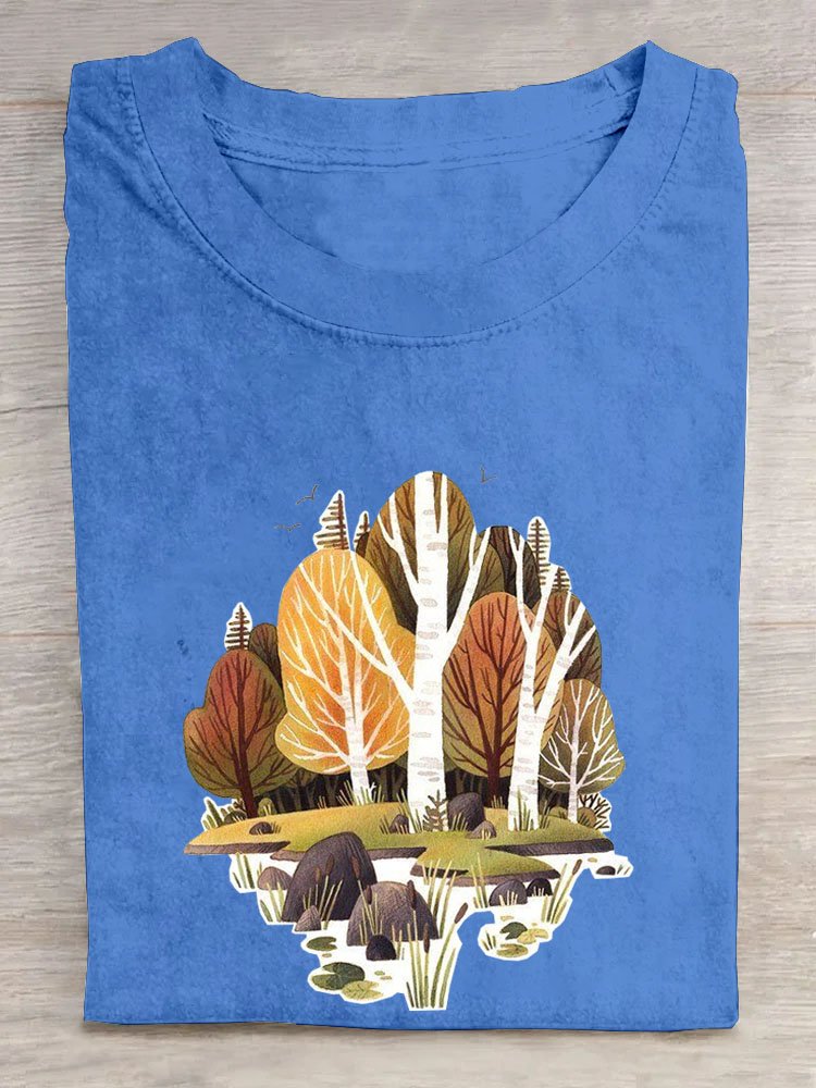 Baum Lässig Weit T-Shirt