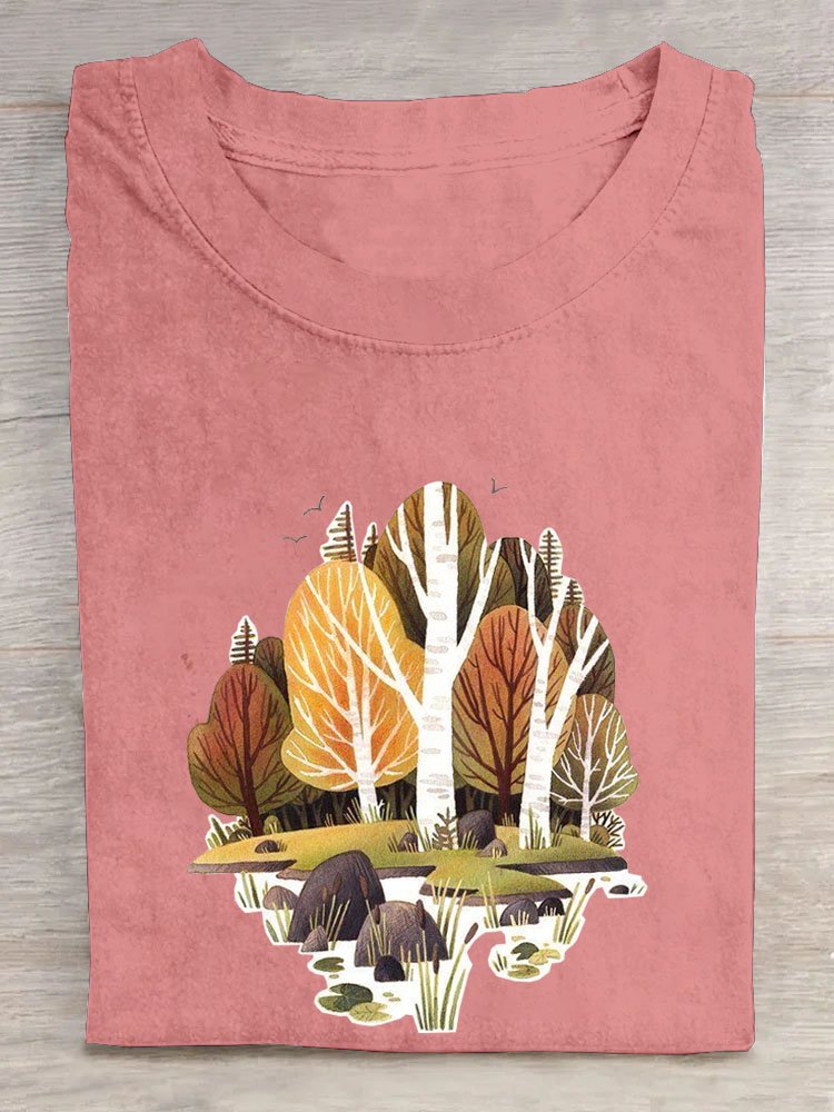 Baum Lässig Weit T-Shirt