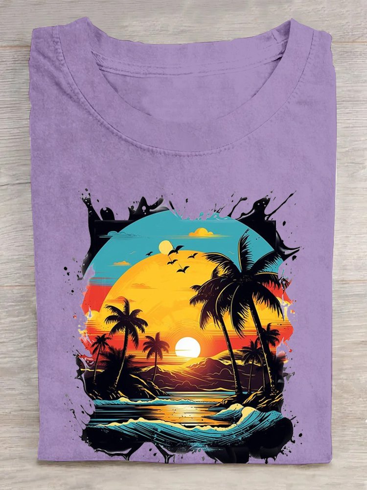 Landschaft Lässig Weit T-Shirt