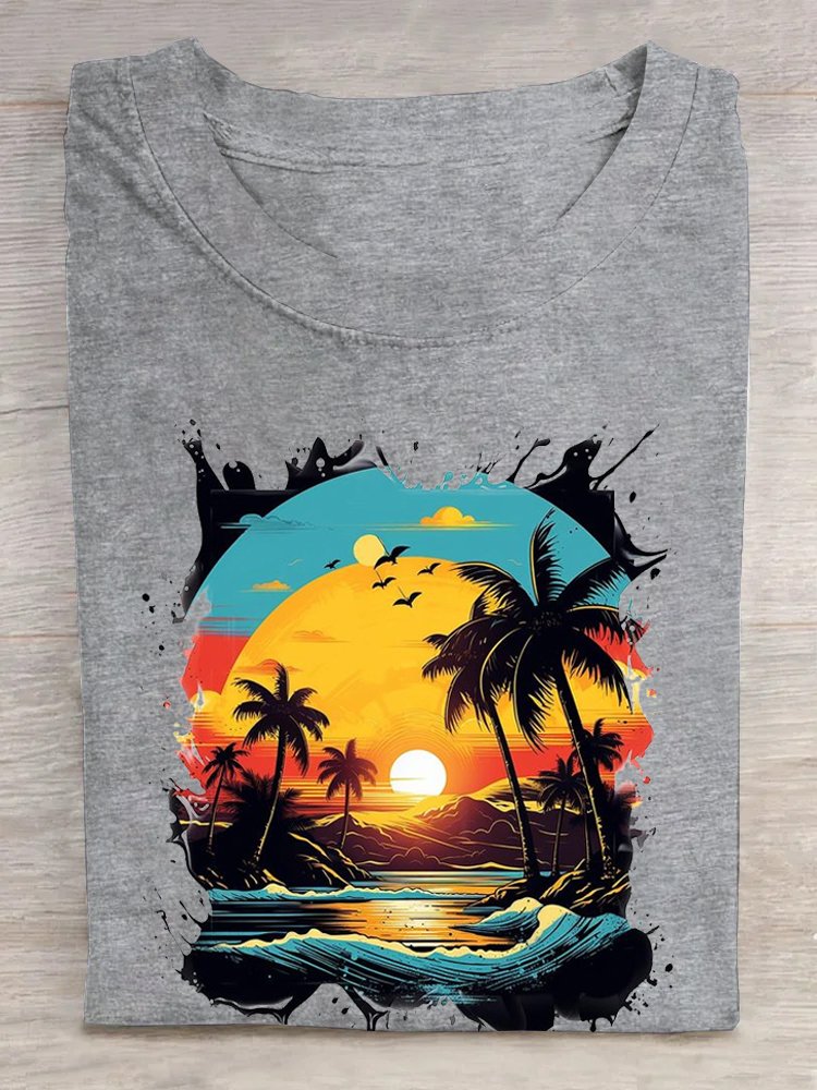 Landschaft Lässig Weit T-Shirt