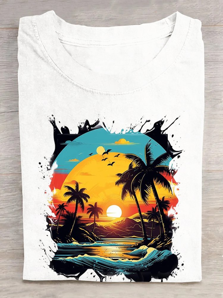 Landschaft Lässig Weit T-Shirt