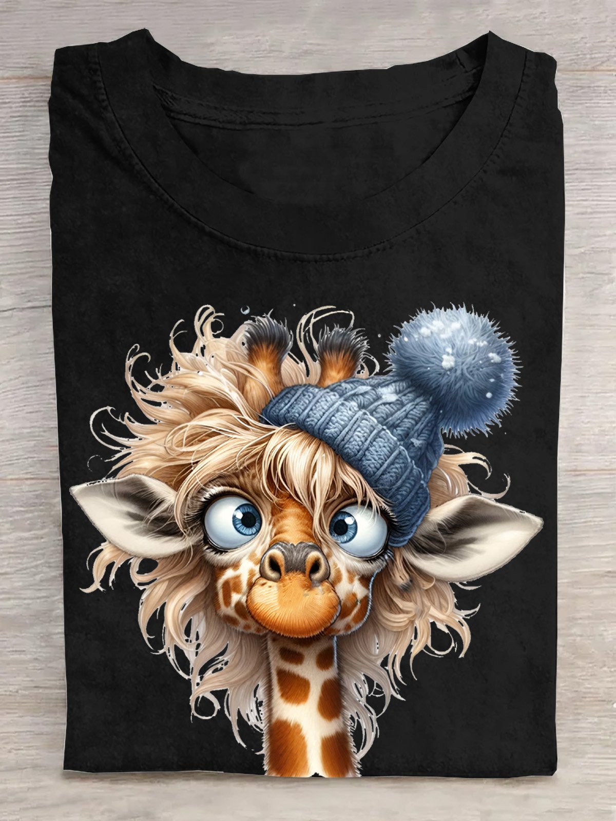 Baumwolle Lässig Giraffe T-Shirt