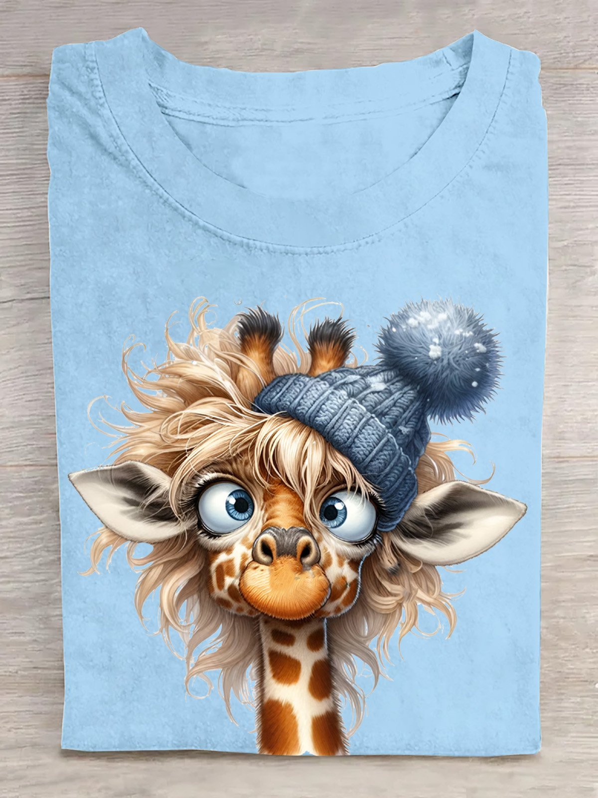 Baumwolle Lässig Giraffe T-Shirt