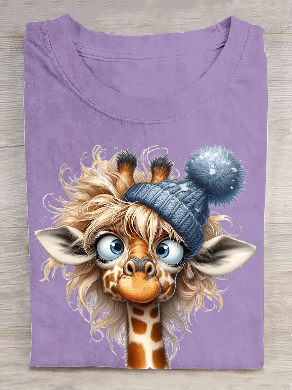 Baumwolle Lässig Giraffe T-Shirt