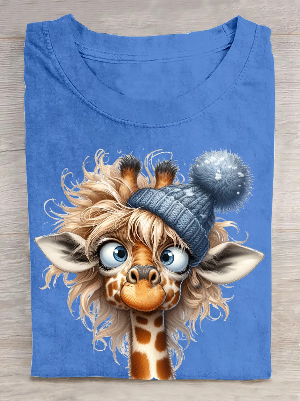 Baumwolle Lässig Giraffe T-Shirt