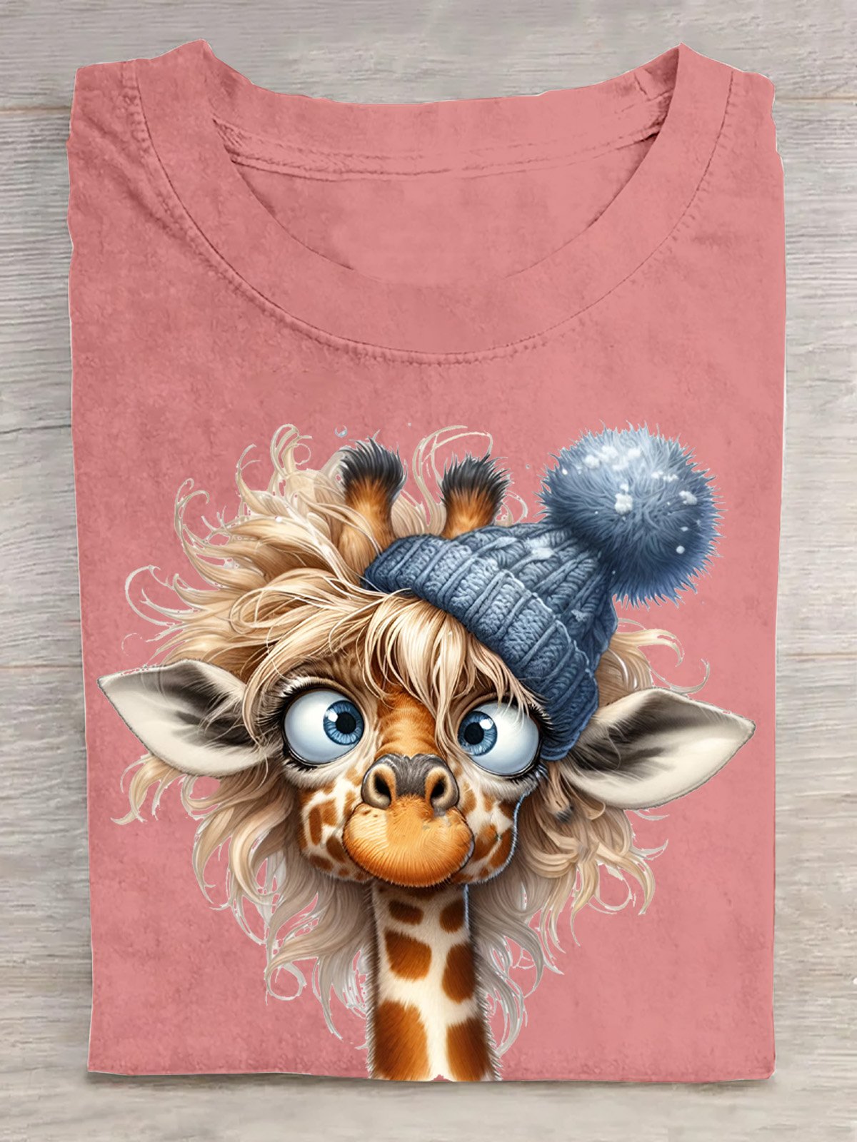 Baumwolle Lässig Giraffe T-Shirt