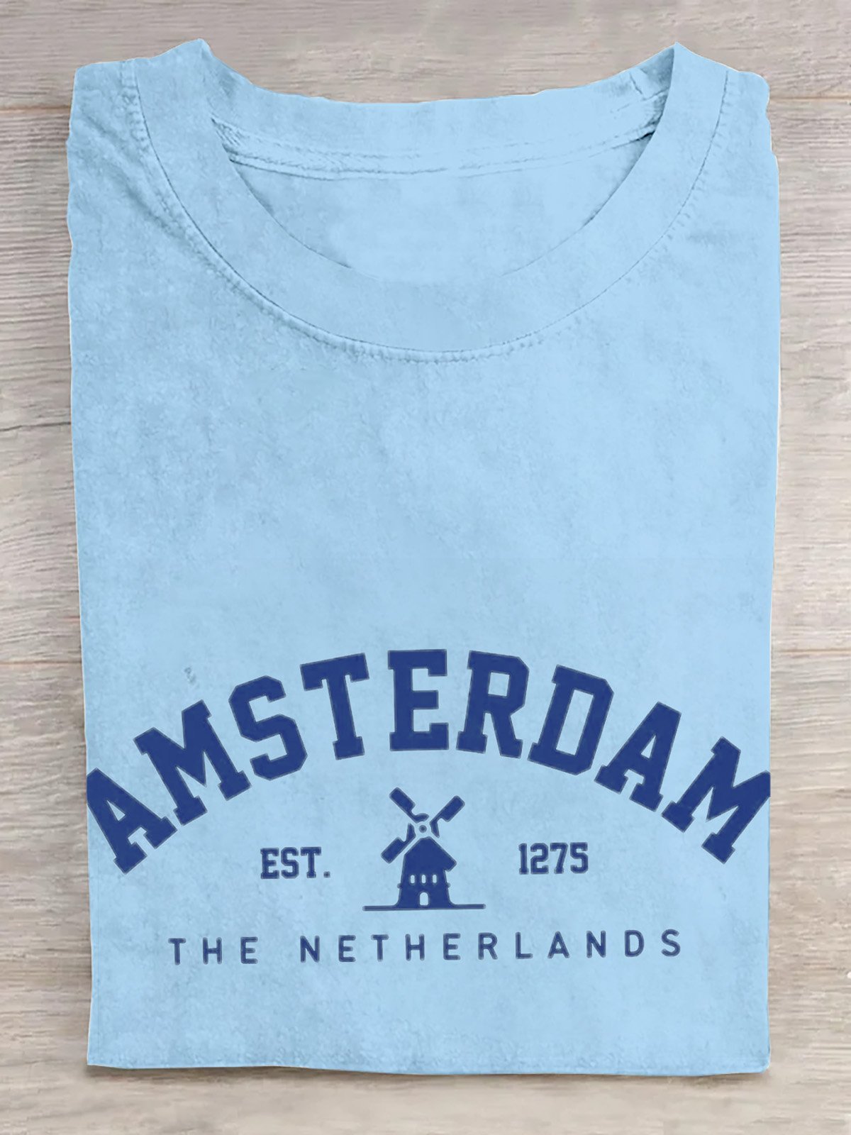 Baumwolle Amsterdam Niederlande Windmühle T-Shirt