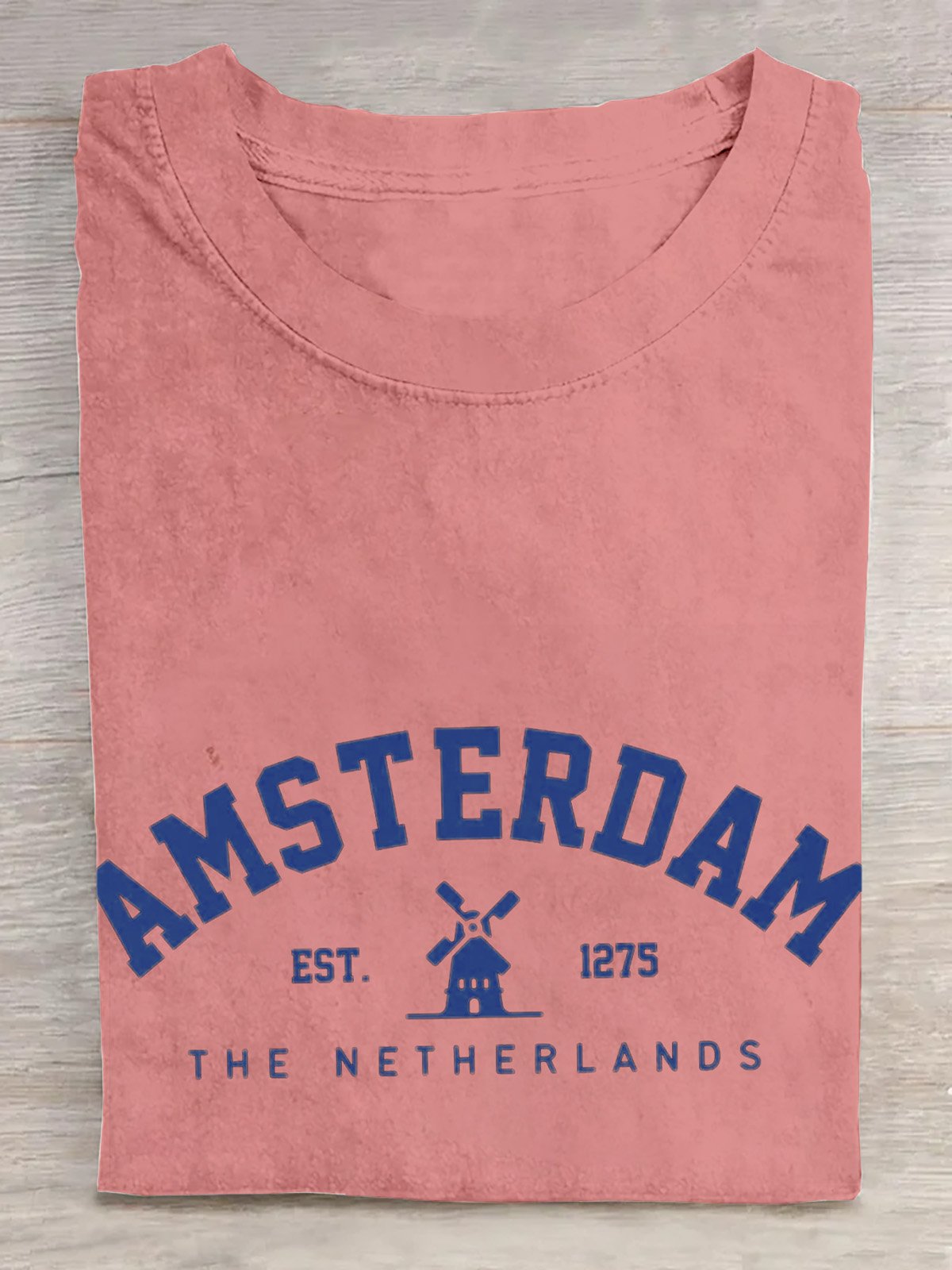 Baumwolle Amsterdam Niederlande Windmühle T-Shirt