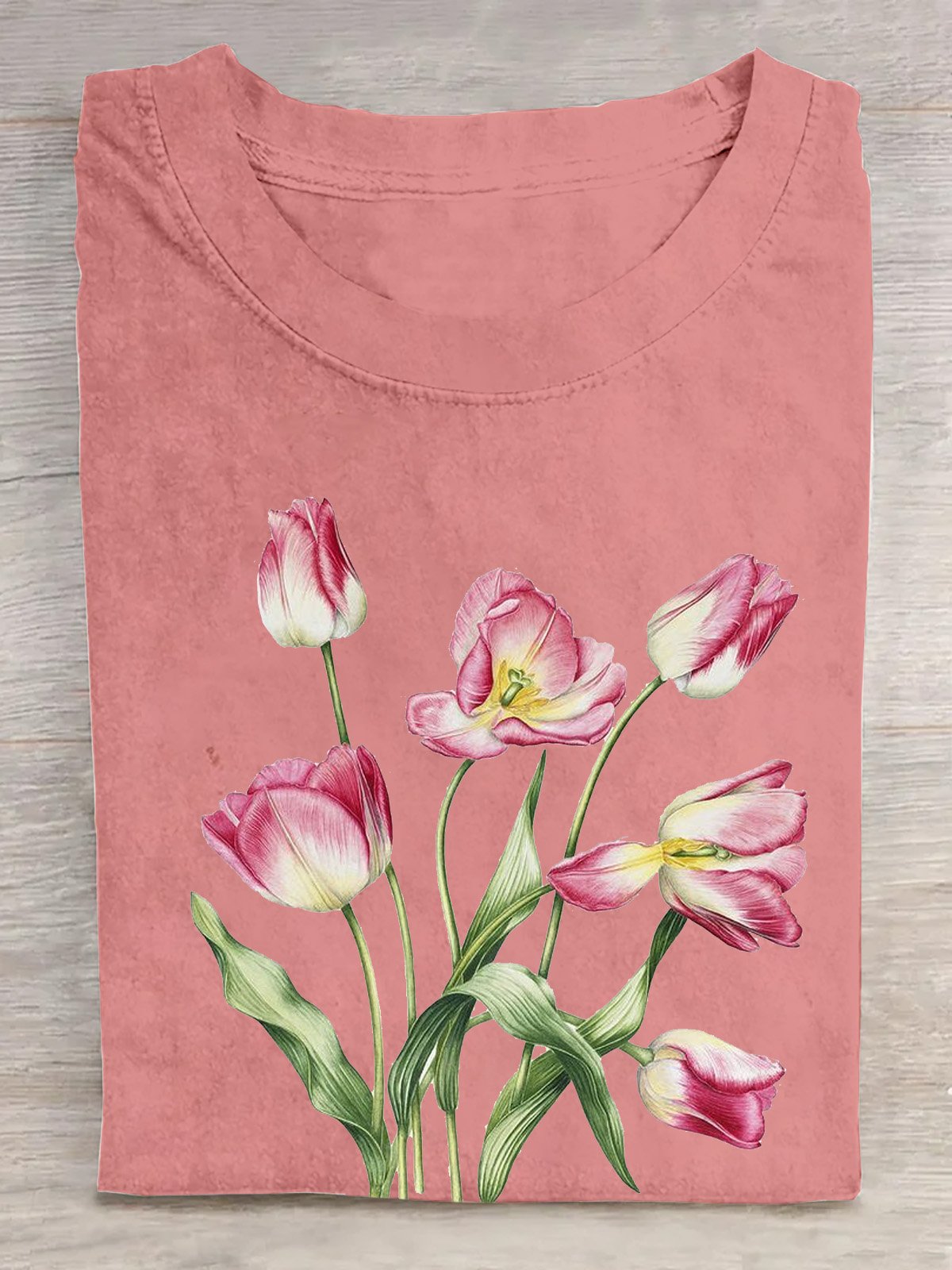 Baumwolle Tulipa  Weit Lässig T-Shirt