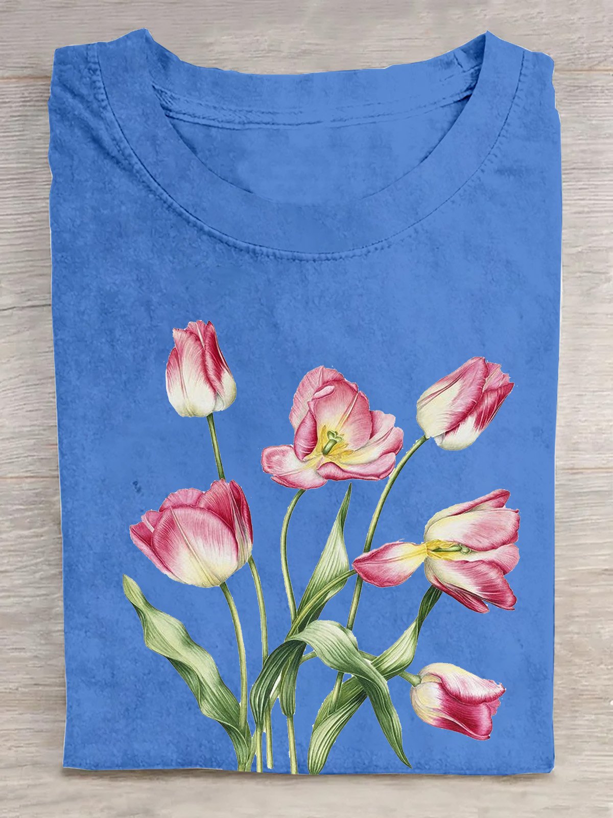 Baumwolle Tulipa  Weit Lässig T-Shirt