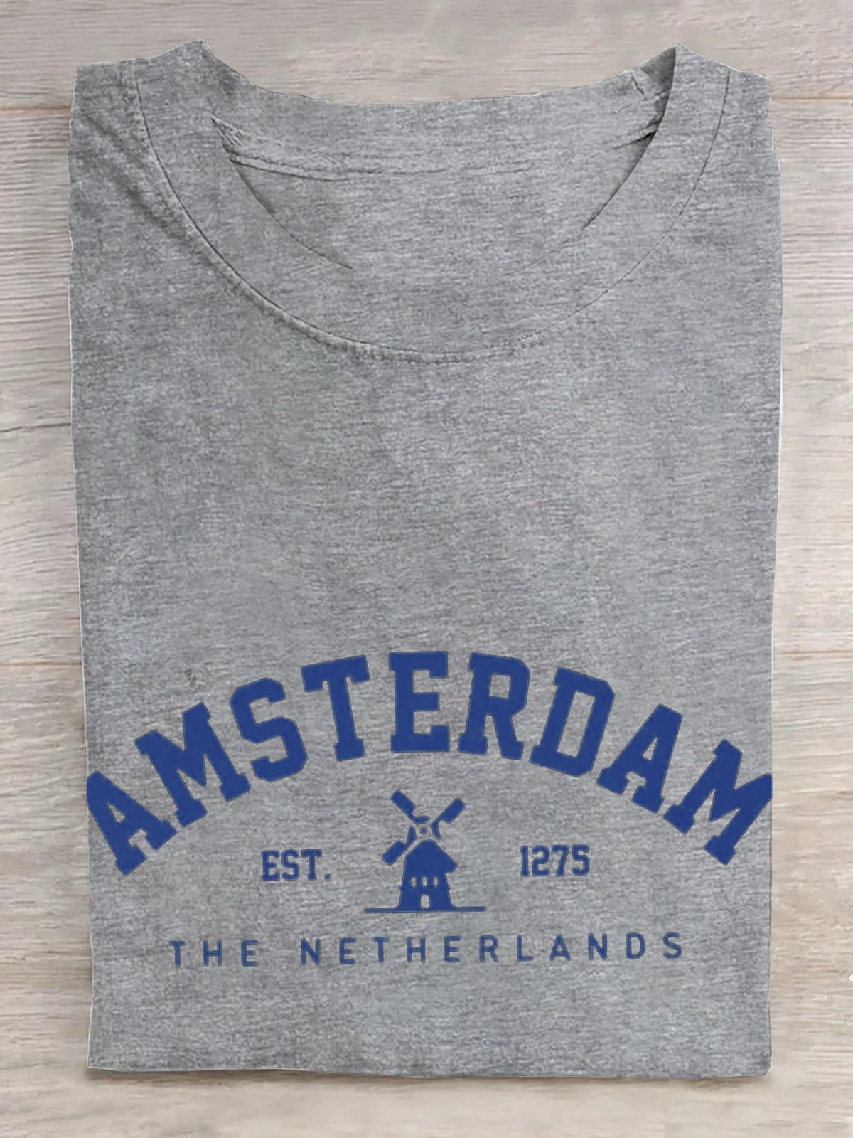 Baumwolle Amsterdam Niederlande Windmühle T-Shirt