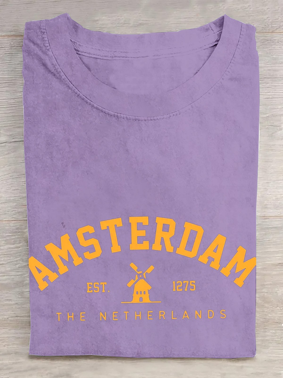 Baumwolle Amsterdam Niederlande Windmühle T-Shirt