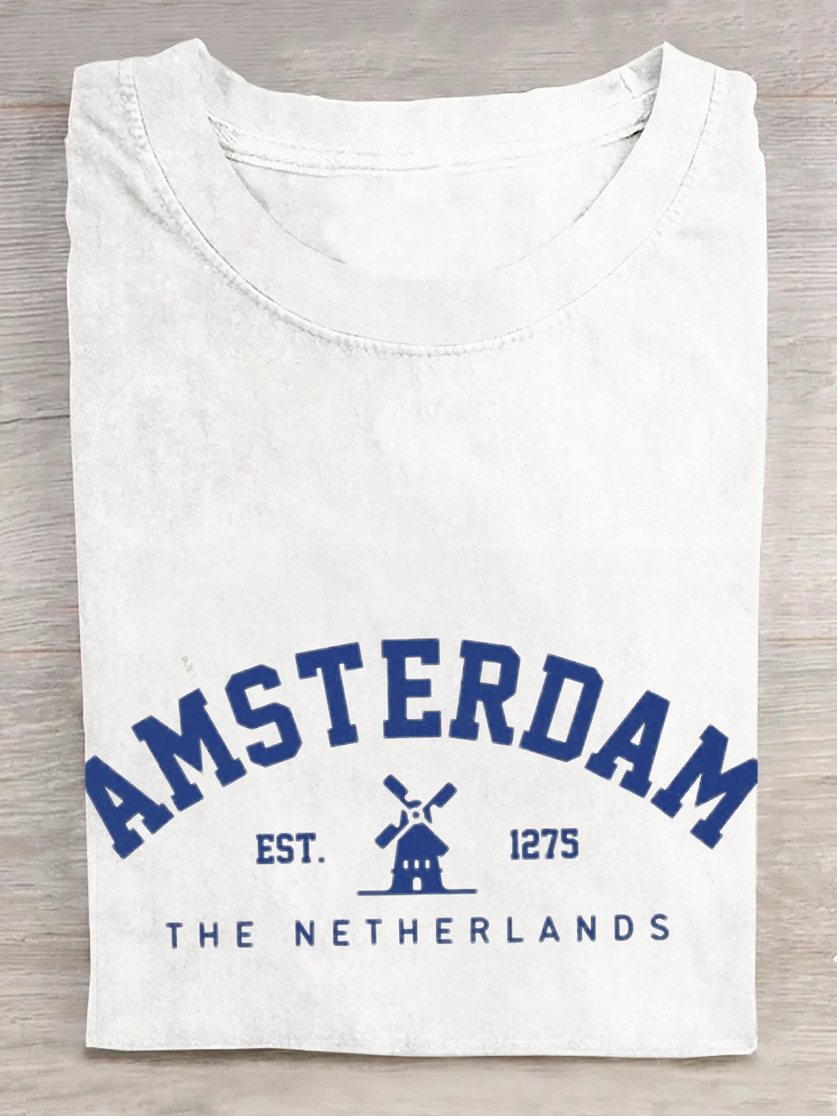 Baumwolle Amsterdam Niederlande Windmühle T-Shirt