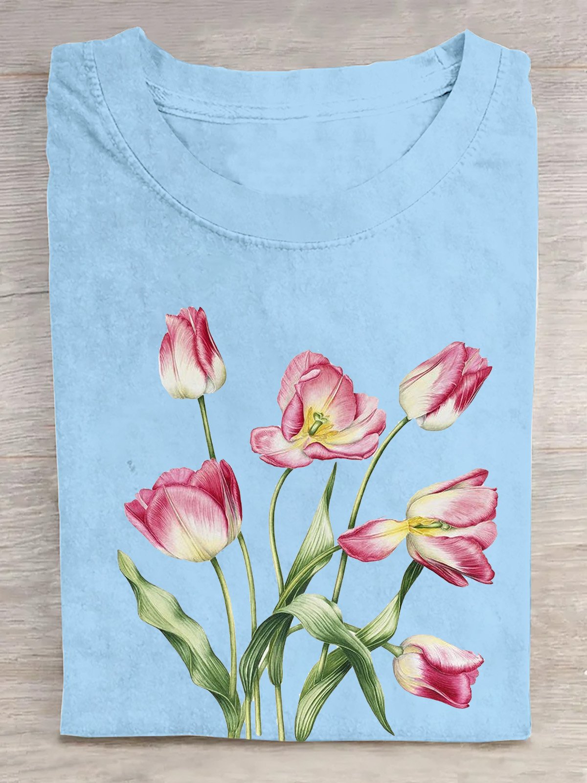 Baumwolle Tulipa  Weit Lässig T-Shirt