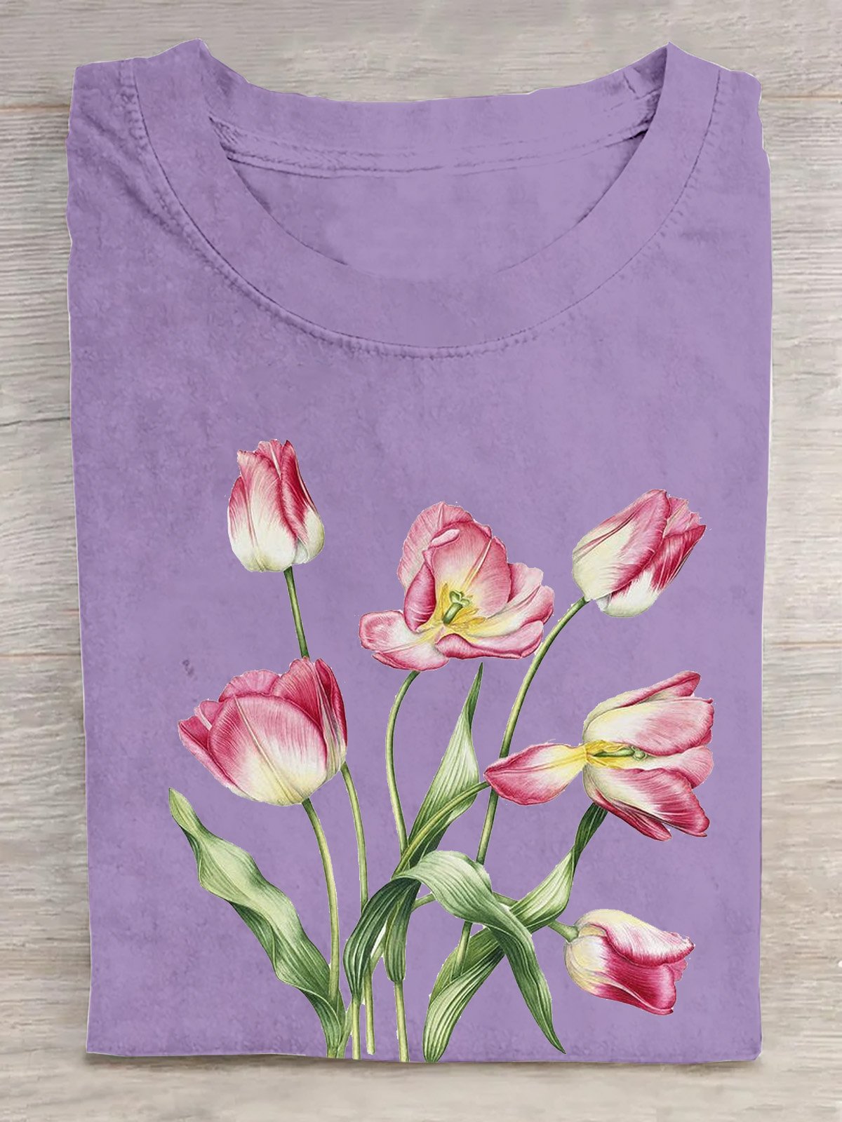 Baumwolle Tulipa  Weit Lässig T-Shirt