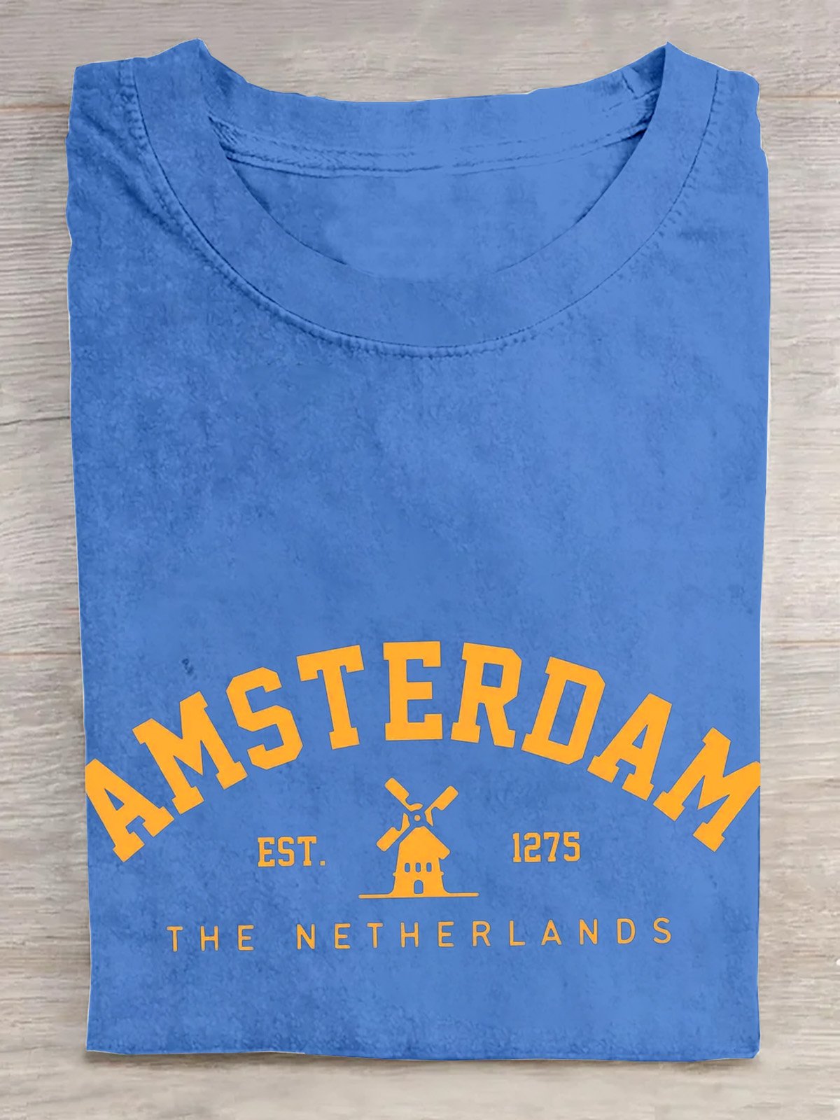 Baumwolle Amsterdam Niederlande Windmühle T-Shirt