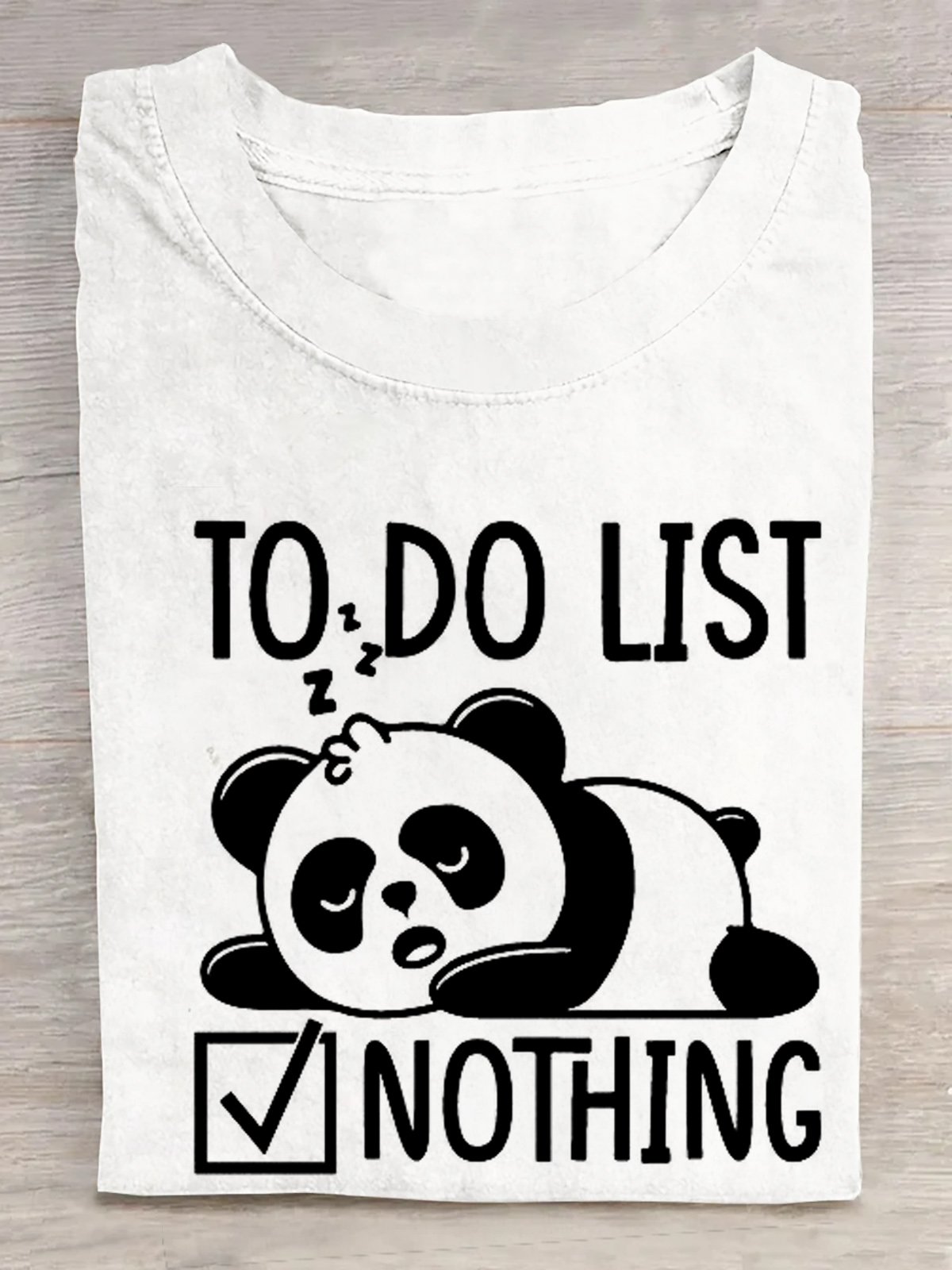 zu Tun Liste nichts Faul Panda  T-Shirt