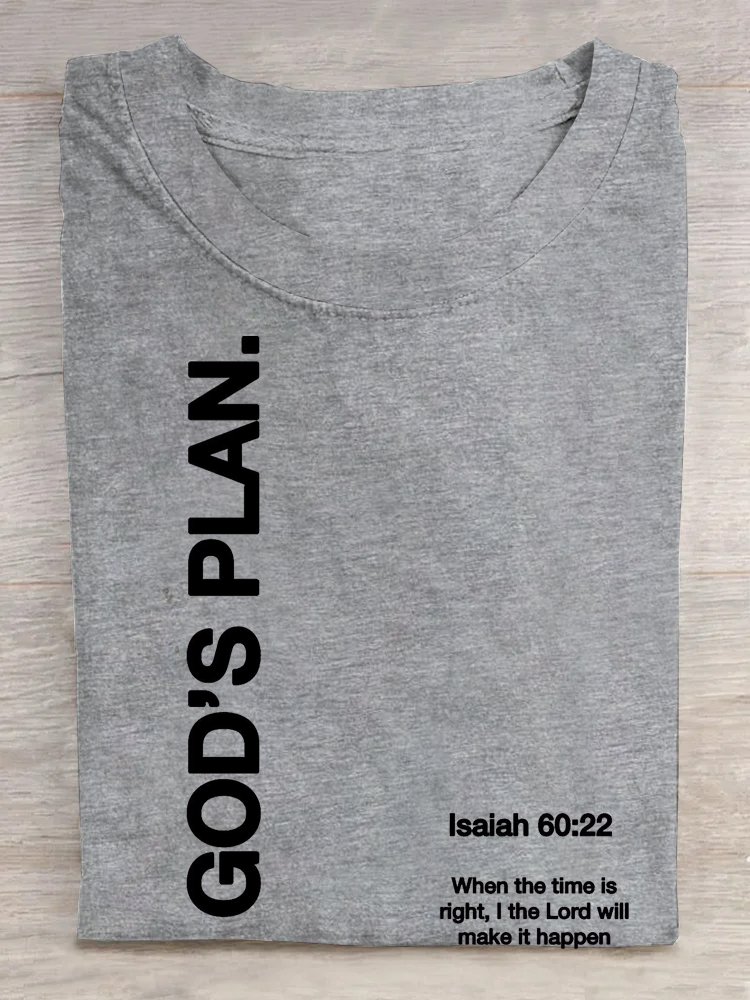 Rundhals Lässig Textbriefe Weit T-Shirt