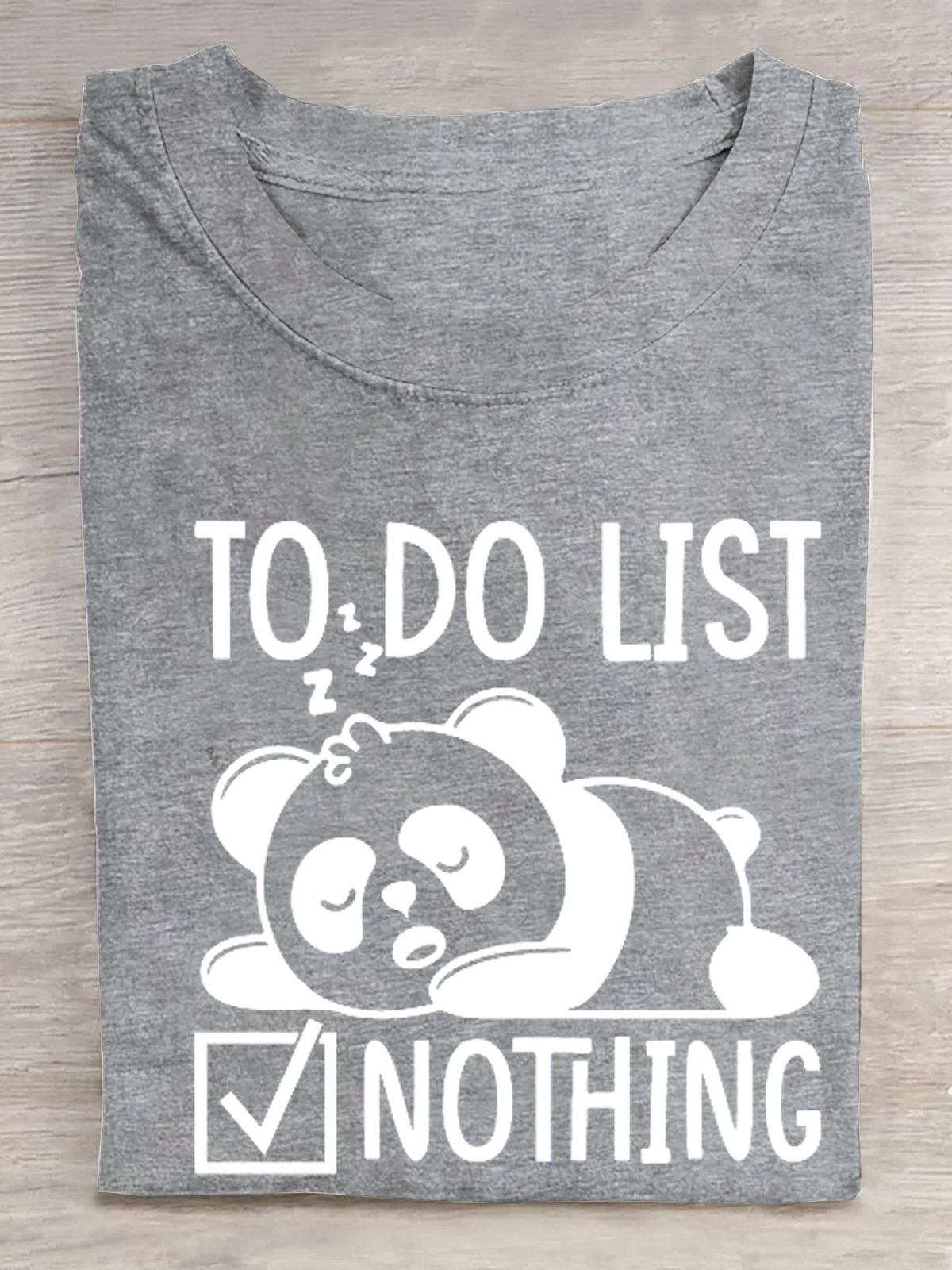 zu Tun Liste nichts Faul Panda  T-Shirt