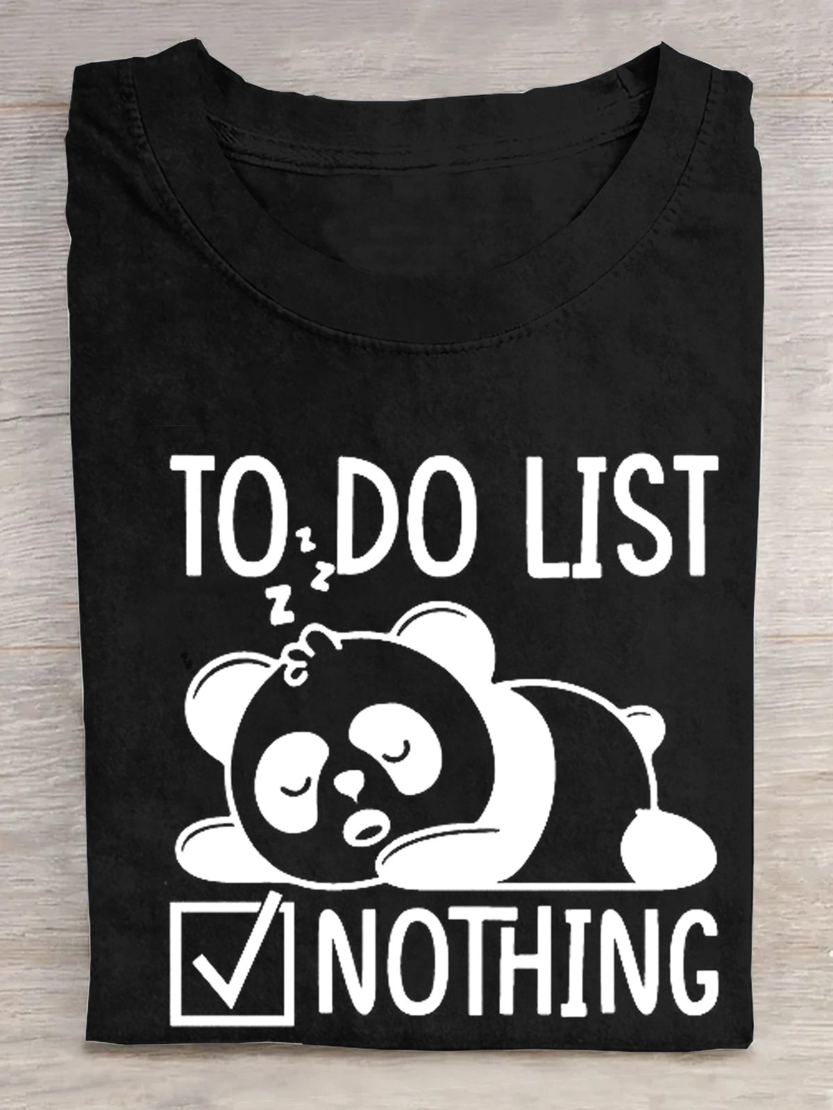 zu Tun Liste nichts Faul Panda  T-Shirt