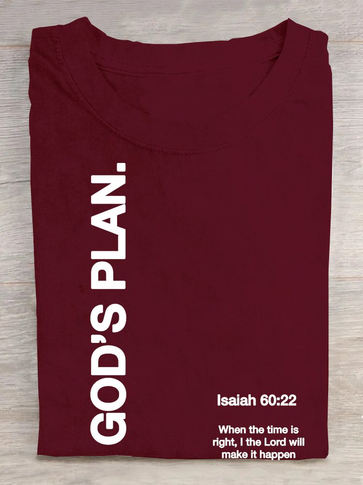 Rundhals Lässig Textbriefe Weit T-Shirt