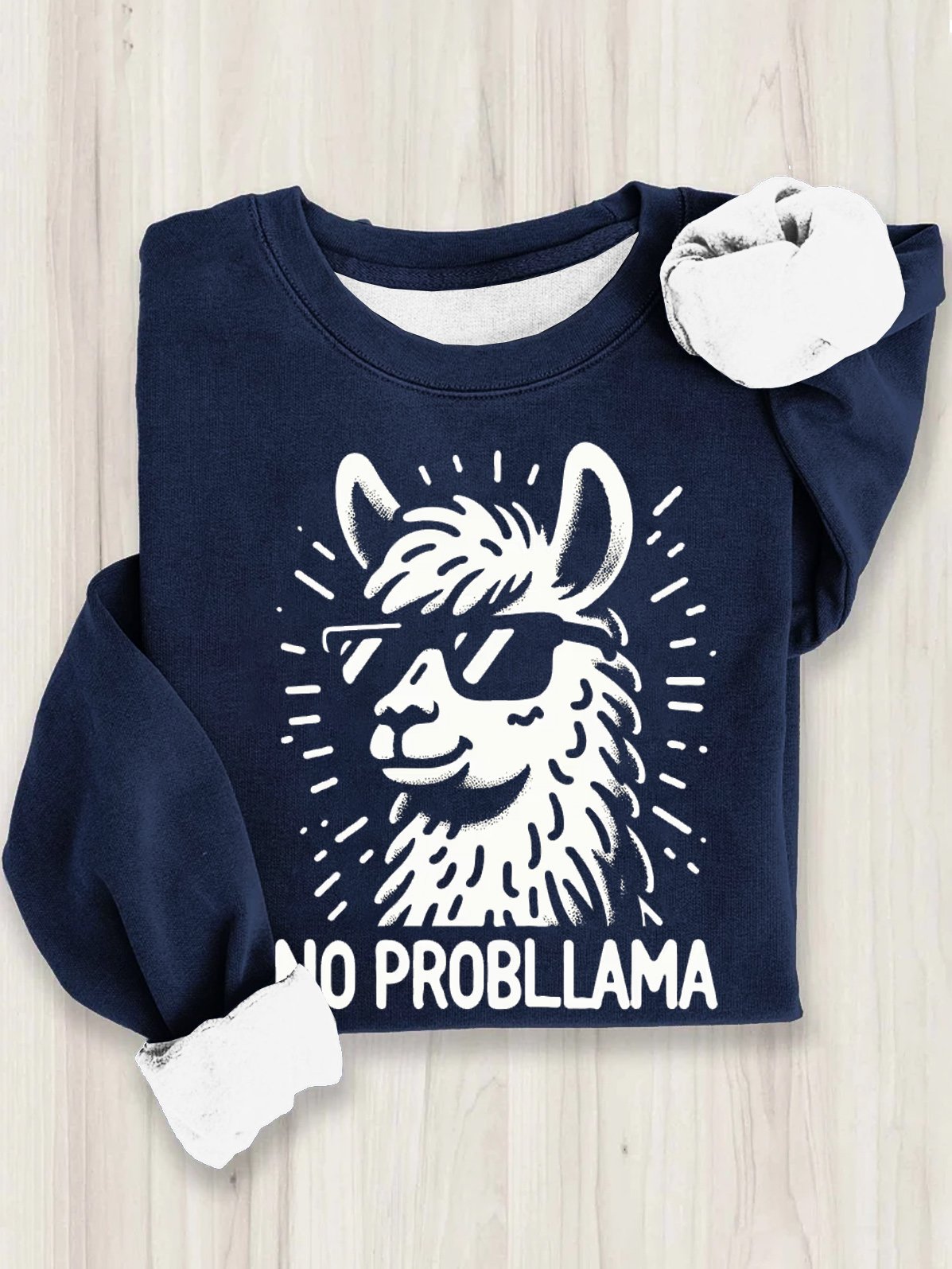 Nein Problem Lustig Lama Baumwolle Sweatshirt