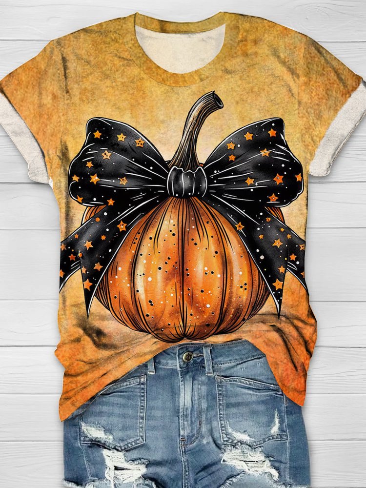 Jersey Lässig Rundhals Halloween T-Shirt