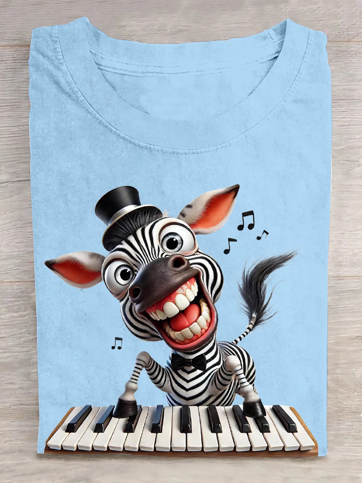 Weit Lässig Baumwolle Zebra T-Shirt