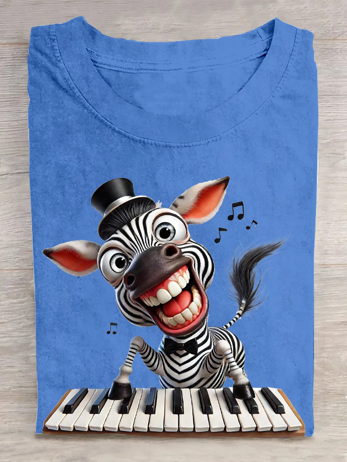 Weit Lässig Baumwolle Zebra T-Shirt