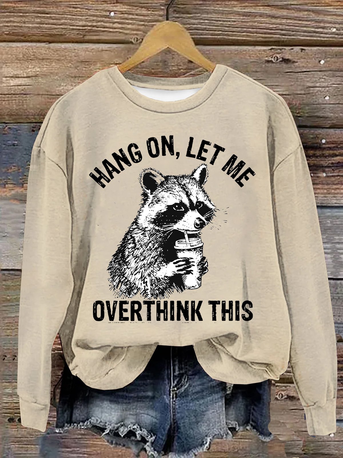 Baumwolle hängen auf Lassen Mir Überdenken diese Waschbär Sweatshirt