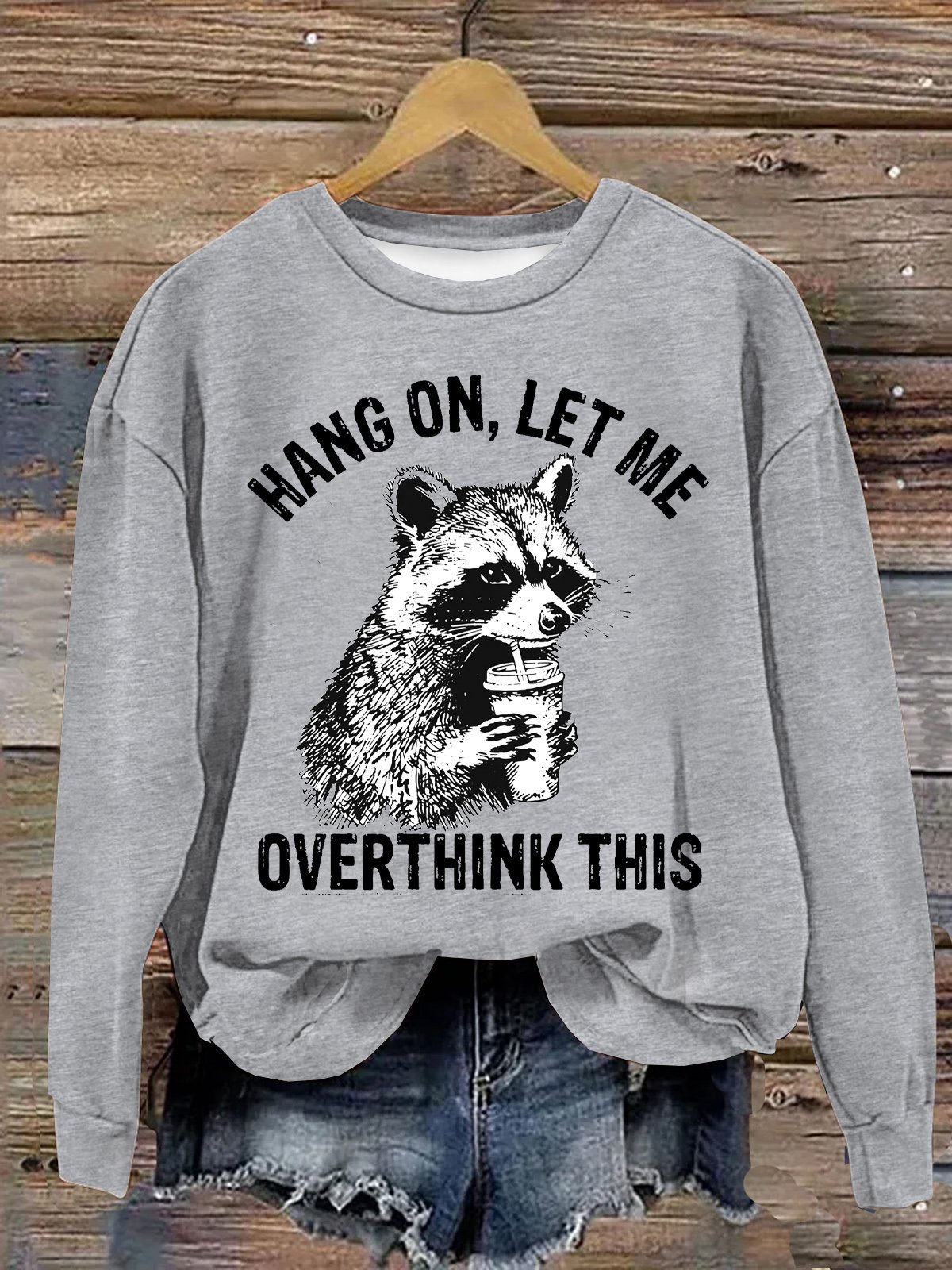 Baumwolle hängen auf Lassen Mir Überdenken diese Waschbär Sweatshirt